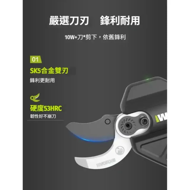 【WORX 威克士】20V鋰電修枝剪 電動剪刀 電剪 剪刀 WU571