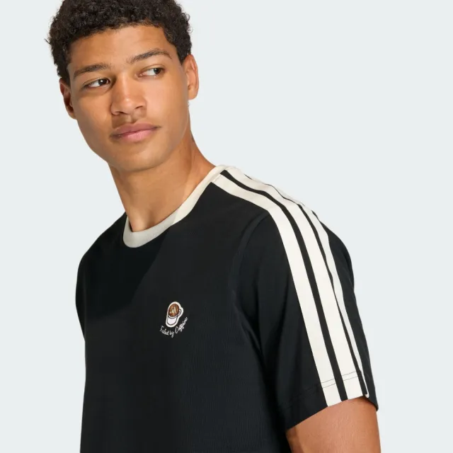 【adidas 愛迪達】短袖上衣 男 亞規 M COFFEE CUP T 黑 KG5413