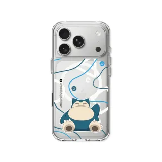 【RHINOSHIELD 犀牛盾】iPhone 14/15/16/17系列 Clear 透明防摔磁吸手機殼/幾何系列-卡比獸(寶可夢)