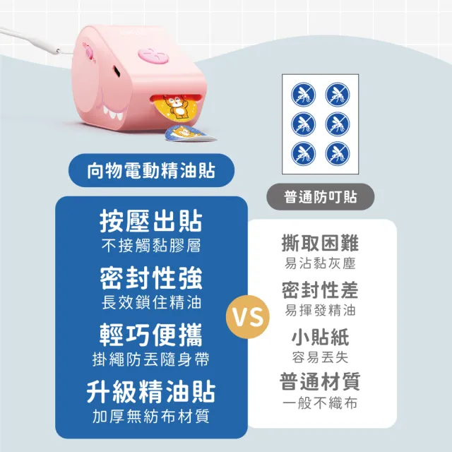 【SOTHING 向物】長效防蚊植物精油貼紙機-小恐龍+補充艙單入組 (兒童防蚊貼片 防蚊貼紙 精油貼片 驅蚊貼片)