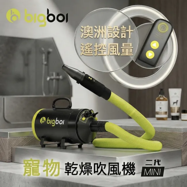 【bigboi】澳洲bigboi mini 全新遙控款 保固三年 MINI 寵物冷熱吹風機(原裝進口 貓狗吹水機)