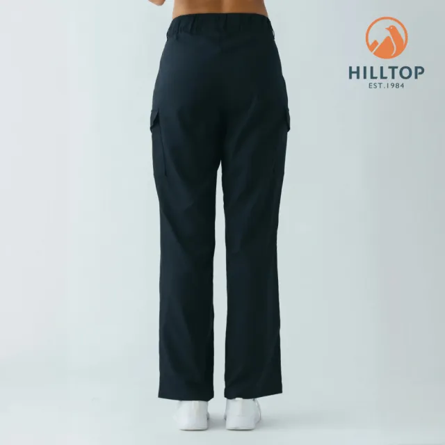 【Hilltop 山頂鳥】抗UV防蚊吸濕快乾彈性長褲 女款 黑｜PS07XFR9ECA0