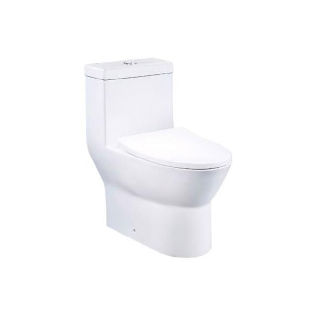 【CAESAR 凱撒衛浴】二段式沖水省水單體馬桶 含馬桶蓋 親水膜塗層 CF1374(管距30公分)