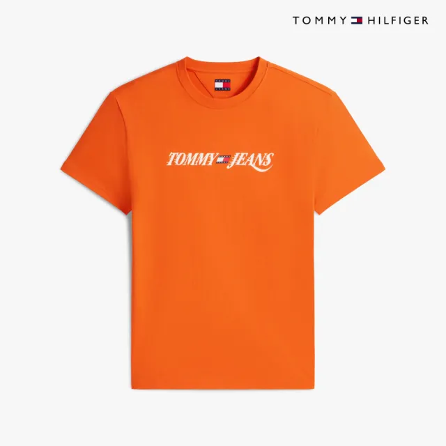 【TOMMY HILFIGER】官方旗艦館復古風標誌短袖 T 恤_紅色