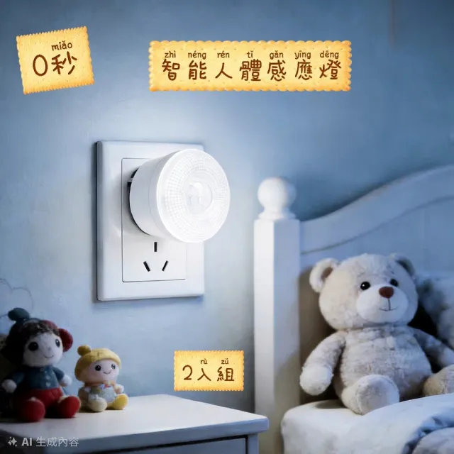 0秒智能人體感應燈 2入組