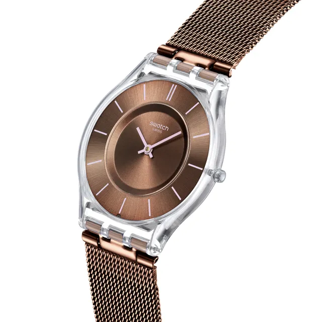 【SWATCH】MOCHA IN MIND 超薄手錶/男錶/女錶/瑞士製造 SS08K121M(34mm)