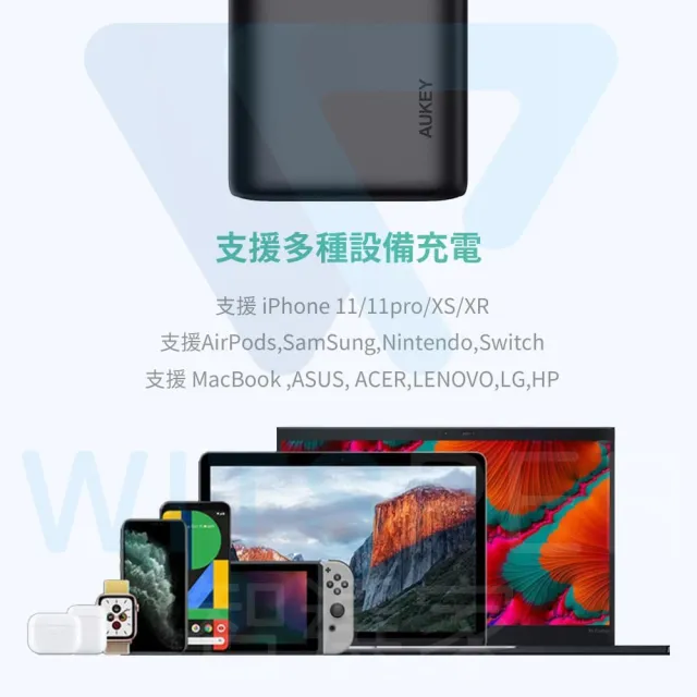 【AUKEY】Aukey Essential 20000mAh PB-Y37 65W PD快充 行動電源 74Wh/具Wh標示(充電實力派 隨心所充)