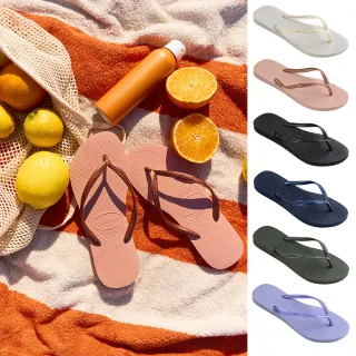 【havaianas 哈瓦仕】拖鞋 女鞋 夾腳拖 細帶 素色 Slim 多款任選 4000030