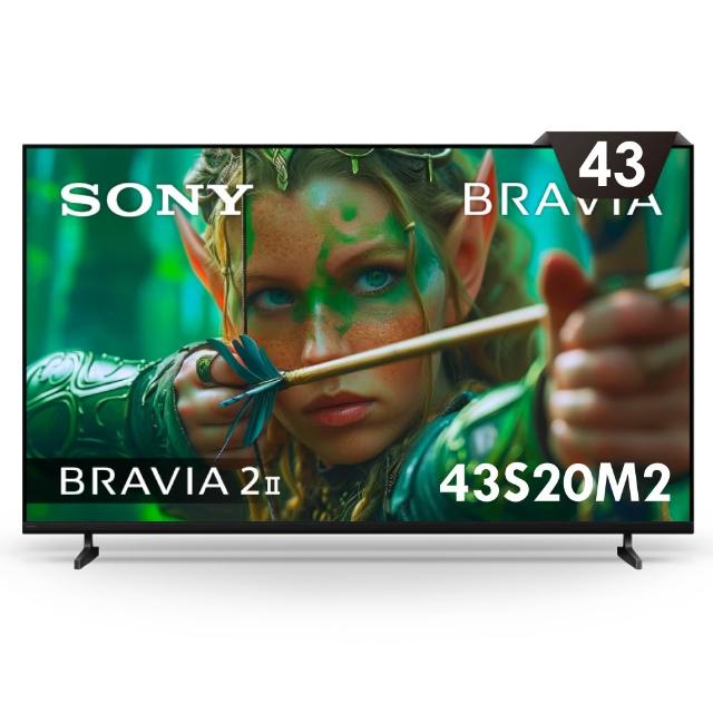 【SONY 索尼】BRAVIA 2II 43型 4K X1 Google TV 顯示器(Y-43S20M2)