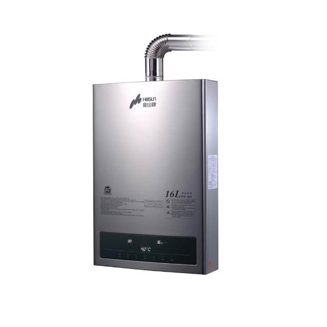 HOSUN豪山牌 HR-1601 豪山牌 HR-1601 瓦斯熱水器,採用 FE 強制排氣式設計,確保安全排氣;數位恆溫控溫功能,提供穩定熱水輸出;電子式連續點火,點火迅速可靠。能源效率第二級,尺寸 H570×W390×D170mm,重量僅 11.8kg,適閤家庭使用。110V 電壓,1 年保固,BSMI 許可,高效節能的理想選擇,讓您輕鬆享受舒適熱水生活!
