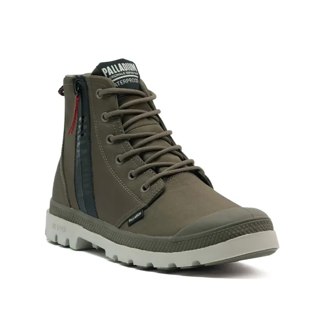 【Palladium】PAMPA HI SEEKR2 LT+WP+輕量再生大底橘標防水鞋/休閒鞋-男鞋/女鞋-城市灰(74406-276-M)