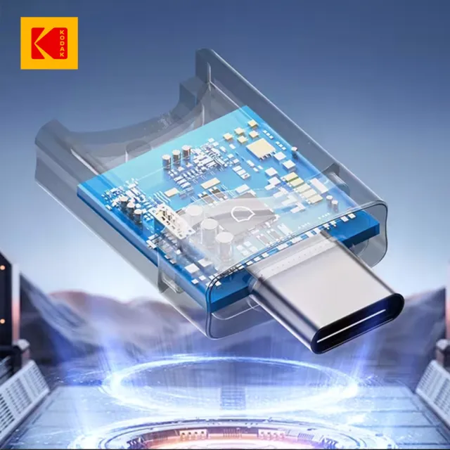 【Kodak 柯達】USB-C T330 3.0 TF專業高速讀卡器(小巧輕便/高速穩定/支援多系統)