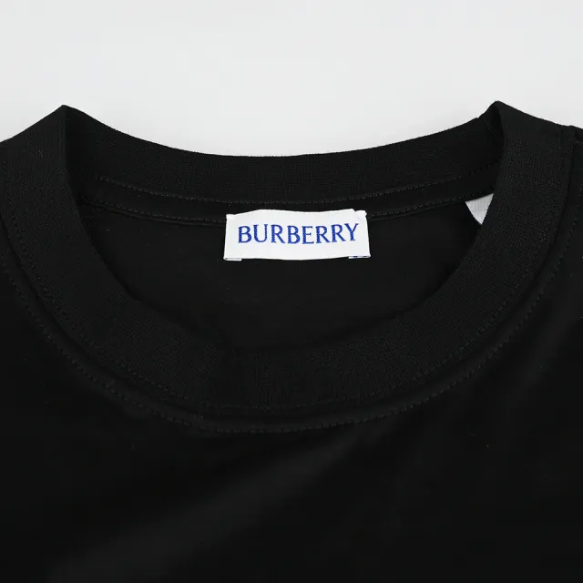 【BURBERRY 巴寶莉】短袖印花T恤(女款/黑)