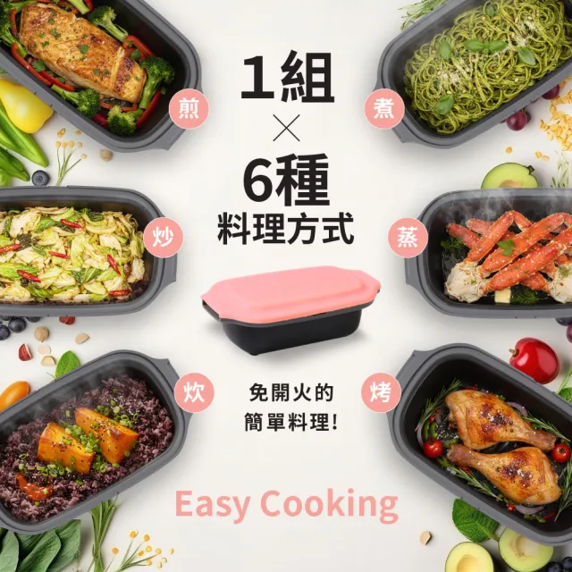 【ONE HOUSE】韓匠3件組微波專用快速料理盒+盒上蓋(調理鍋/微波盒)