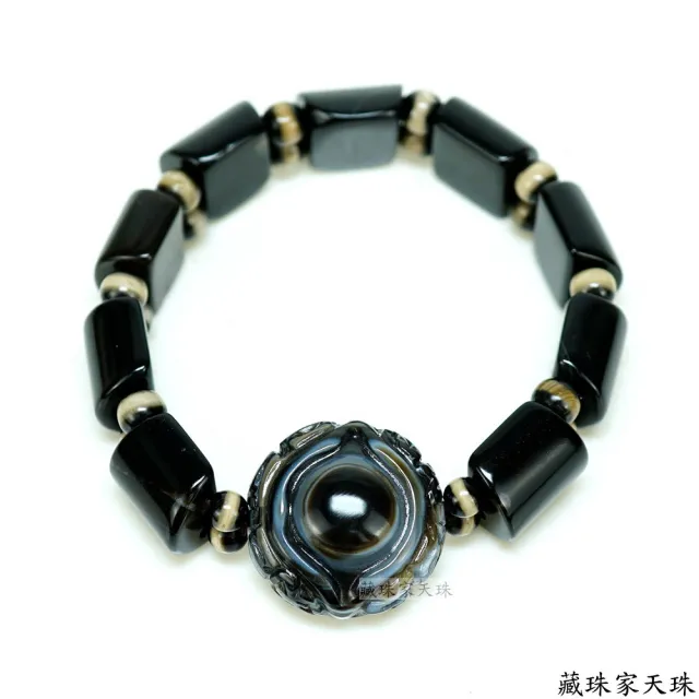 【藏珠家】精品財咒天眼+十字金剛杵天眼天珠手鍊
