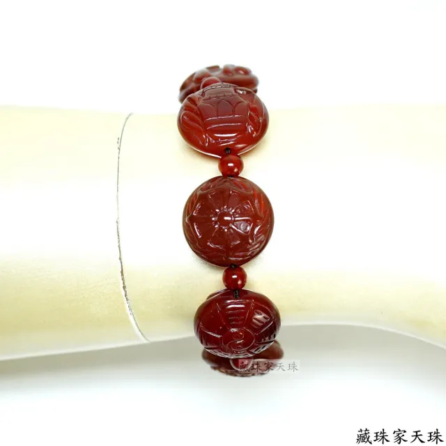 【藏珠家】紅玉髓八大守護神咒天珠手鍊