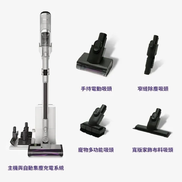【Shark】IW3241 Clean Sense IQ+自動集塵智能大吸力無線吸塵器旗艦款(抗纏結 HEPA濾網 寵物毛 車用 手持)