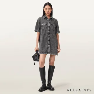 【ALLSAINTS】ROCK 鉚釘牛仔短洋裝 W117DE(常規版型)
