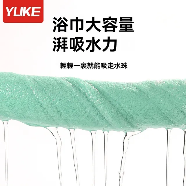 【YUKE】兒童珊瑚絨連帽斗篷浴巾 寶寶洗澡帶帽浴袍 吸水速乾不掉毛 浴披 70*140cm