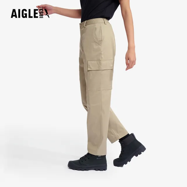 【AIGLE】女 快乾彈性長褲｜AG-5P232A154 沙褐(coolmax 吸濕排汗 快乾 機能長褲 彈性長褲)