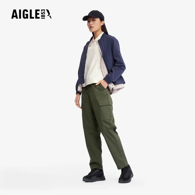 【AIGLE】女 快乾彈性長褲｜AG-5P232A080 軍綠(coolmax 吸濕排汗 快乾 機能長褲 彈性長褲)