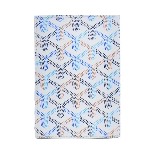 【GOYARD 高雅德】GRENELLE 塗料帆布護照夾-極地藍