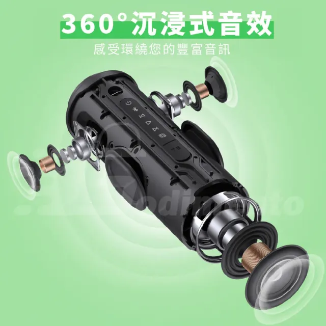 【Tronsmart】Tronsmart T8 360°  藍牙喇叭40W環繞音場  IPX7 防水(EQ 自訂節奏燈效)