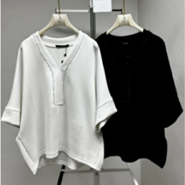 【SuperWands】優雅線條感珠飾上衣