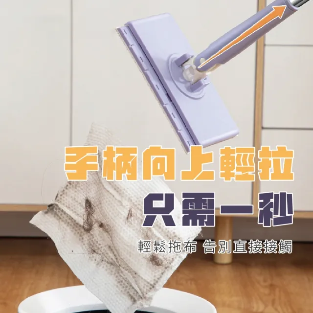 (團購好物) 洗臉巾拖把4入(平板拖把 除塵拖把 360°旋轉拖把 乾濕兩用拖把 免手洗懶人拖把)