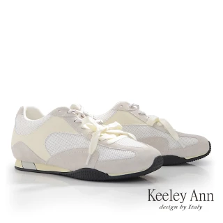 【Keeley Ann】透氣網雙鞋帶休閒鞋(米白色636943132)