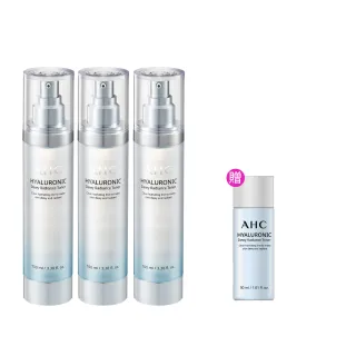 【AHC】超能玻尿酸肌亮保濕機能水100ml 3入組(保濕化妝水/維他命C/穀胱甘肽/濕敷神器)