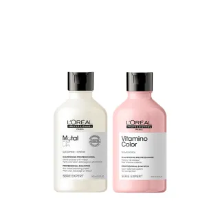 【L’OREAL 巴黎萊雅PRO】絲漾博洗髮精雙入組(吸金喚彩+飽和護色/柔順/抗毛躁)