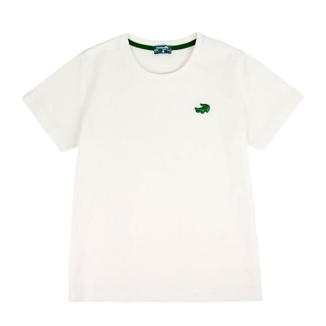 【Crocodile Junior 小鱷魚童裝】『鱷魚童裝』 鱷魚涼感圓領T大LOGO T-白色  (產品編號 : 851407-08 大碼)