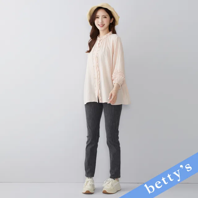 【betty’s 貝蒂思】率性百搭窄管牛仔褲(黑色)