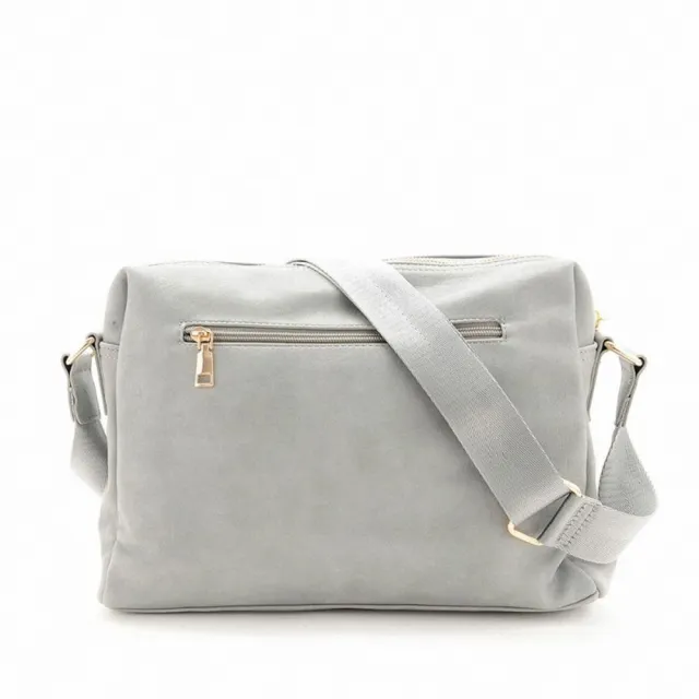 【FIRANO】雙11 前雙口袋尼龍單肩斜背包(棕咖)