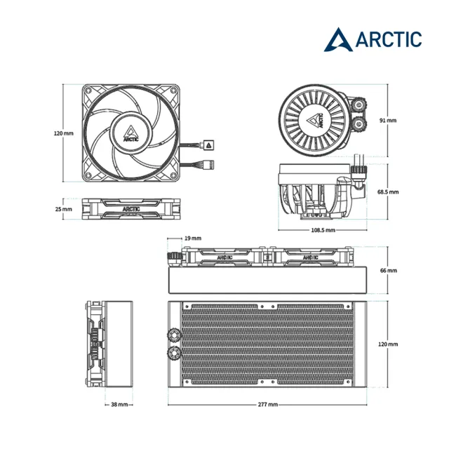 【Arctic】Liquid Freezer III Pro 240 A-RGB一體式水冷 白色