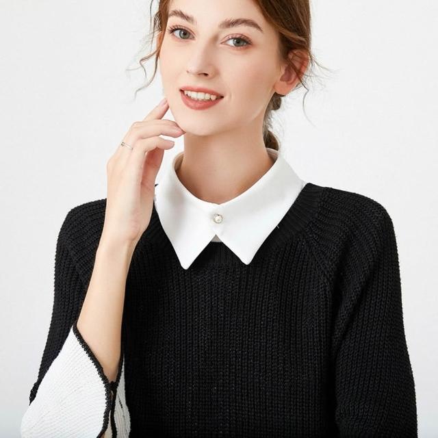 【米蘭精品】現貨出清 假領子襯衫領片(雪紡尖領通勤層次感女裝配件10款74ko26)