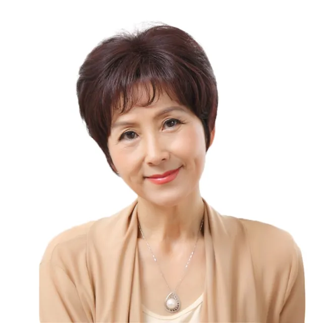【米蘭精品】現貨限搶 女假髮整頂真髮短假髮透氣假髮片輕量假髮免打理隱形增髮整頂假髮(捲髮3色74ea13)