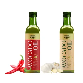 【壽滿趣】Cherry Creek頂級冷壓初榨酪梨油-2件組(原味375ml＋香辣250ml可生飲/低溫冷壓)