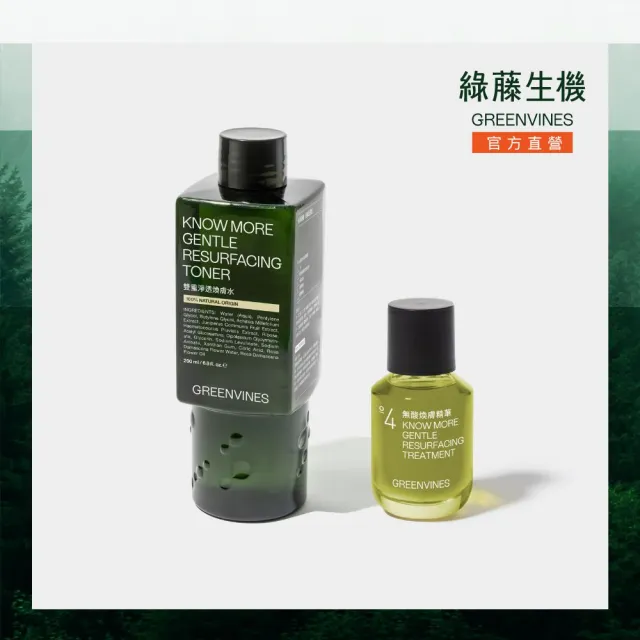 【greenvines 綠藤生機】雙重淨透煥膚組(@cosme 改善粉刺排行榜第三/補骨脂酚/煥膚水)
