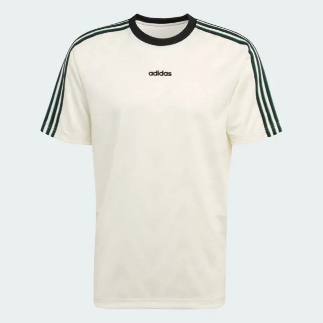 【adidas 愛迪達】Jacquard Jsy 男 T恤 運動上衣 休閒短袖 白 亞版(KE2139)