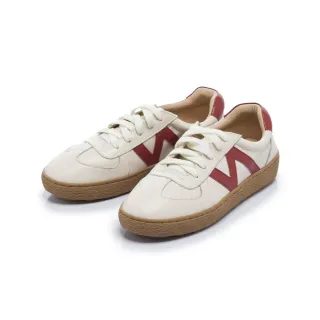 【FAIR LADY】軟實力 時髦撞色N字免綁帶焦糖厚底休閒鞋(洋紅/502966 女鞋)