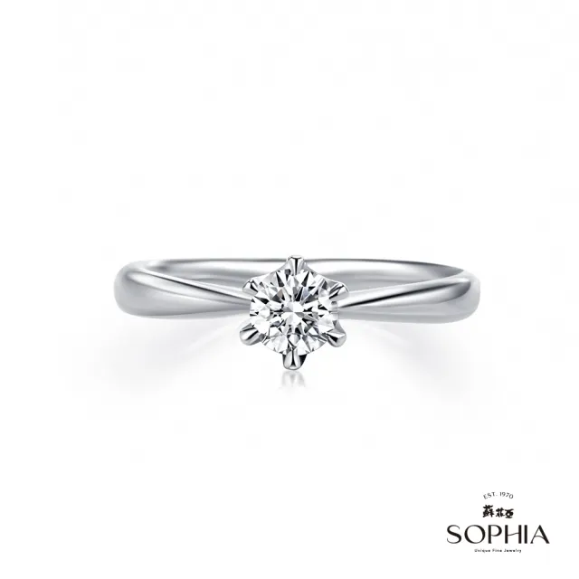 【蘇菲亞珠寶】GIA 50分 D/SI1 PT950鉑金 經典六爪 鑽石戒指