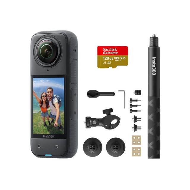 【Insta360】X4 360°口袋全景防抖相機 摩托車飆風套組(東城代理商公司貨)