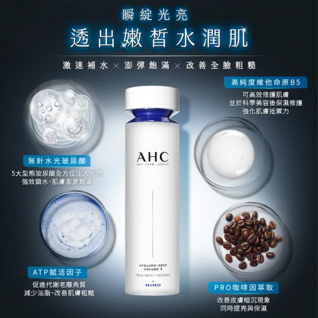 【AHC】醫美科研超導水光玻尿酸精華水130ml(HA精華/B5保濕)