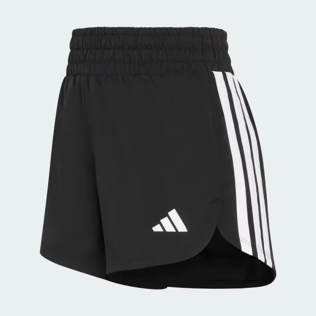 【adidas 愛迪達】短褲 女 運動褲 PACER HIGH W 黑 KD7318