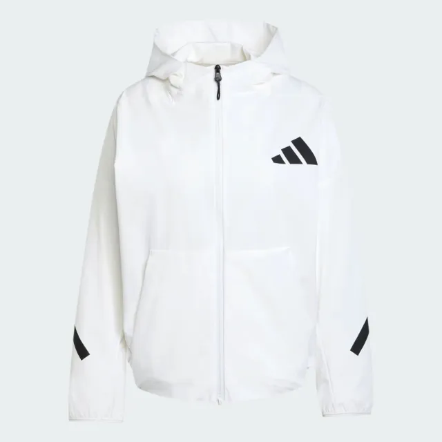 【adidas 愛迪達】外套 女 運動連帽外套 抗UV 亞規 W Z.N.E. WV TT 白 KD8474