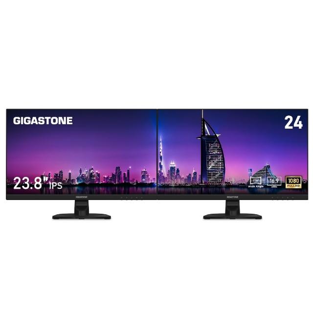 【Gigastone 立達國際】2入組 LM-24FF2 24型 IPS極窄邊框電腦螢幕(內建喇叭/HDMI/護眼/低藍光/零閃屏)
