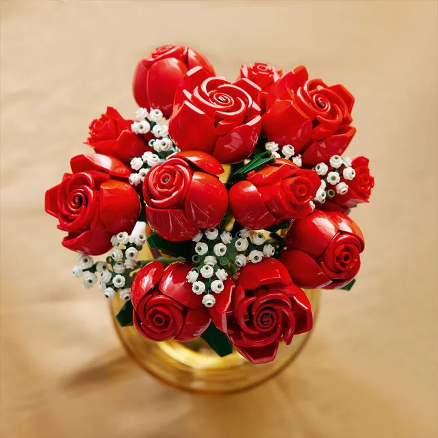 【LEGO 樂高】Botanicals 10328 玫瑰花束3入組