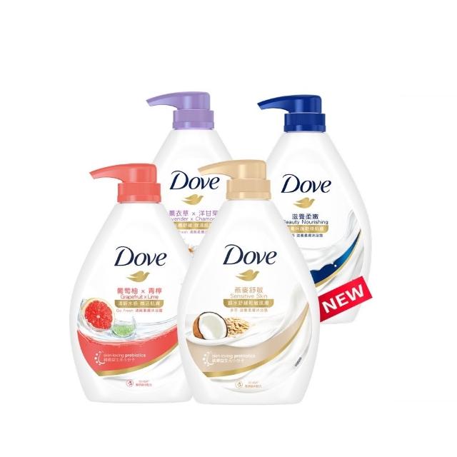 超市【Dove 多芬】滋養柔膚-燕麥舒敏新上市/GOFRESH系列沐浴乳900ml(多款任選)